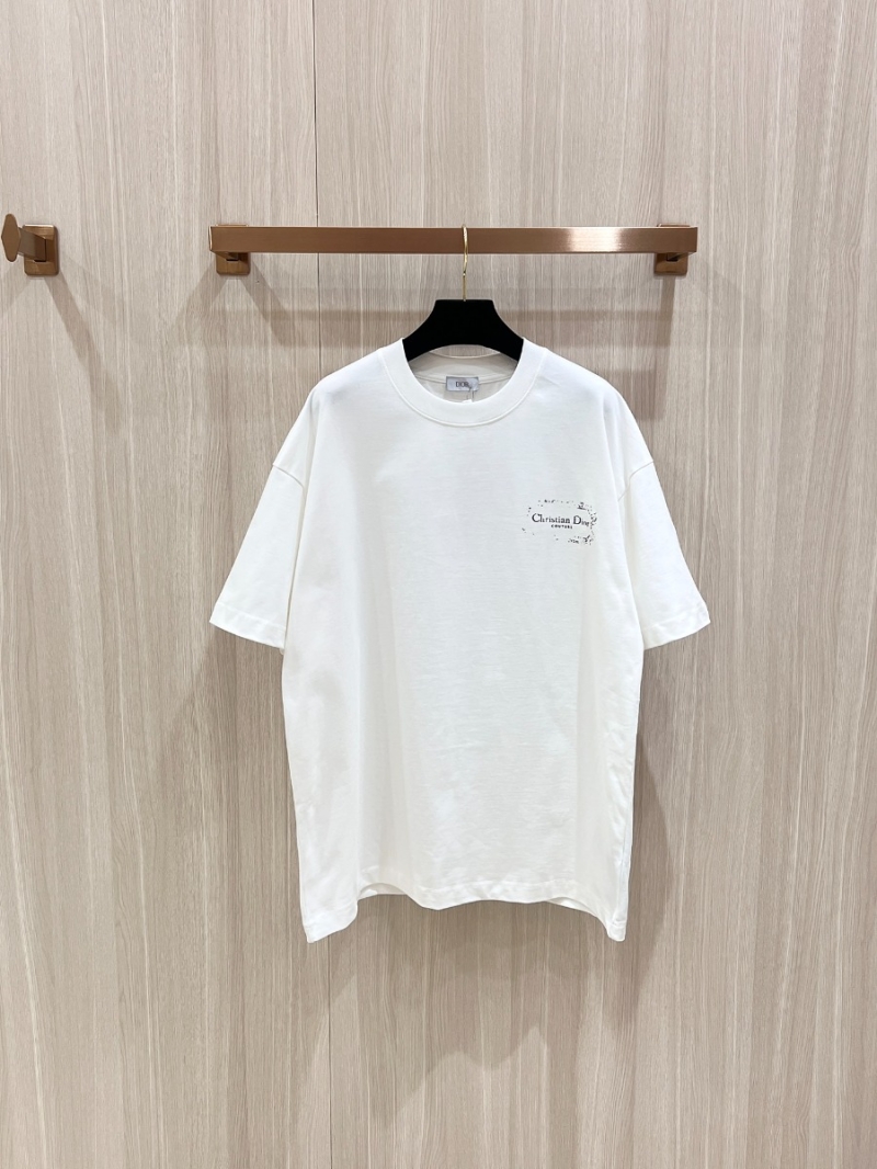 Dior Early Spring 2024 Collection Luxurious Heavyweight Short-Sleeve T-Shirts - Black and White