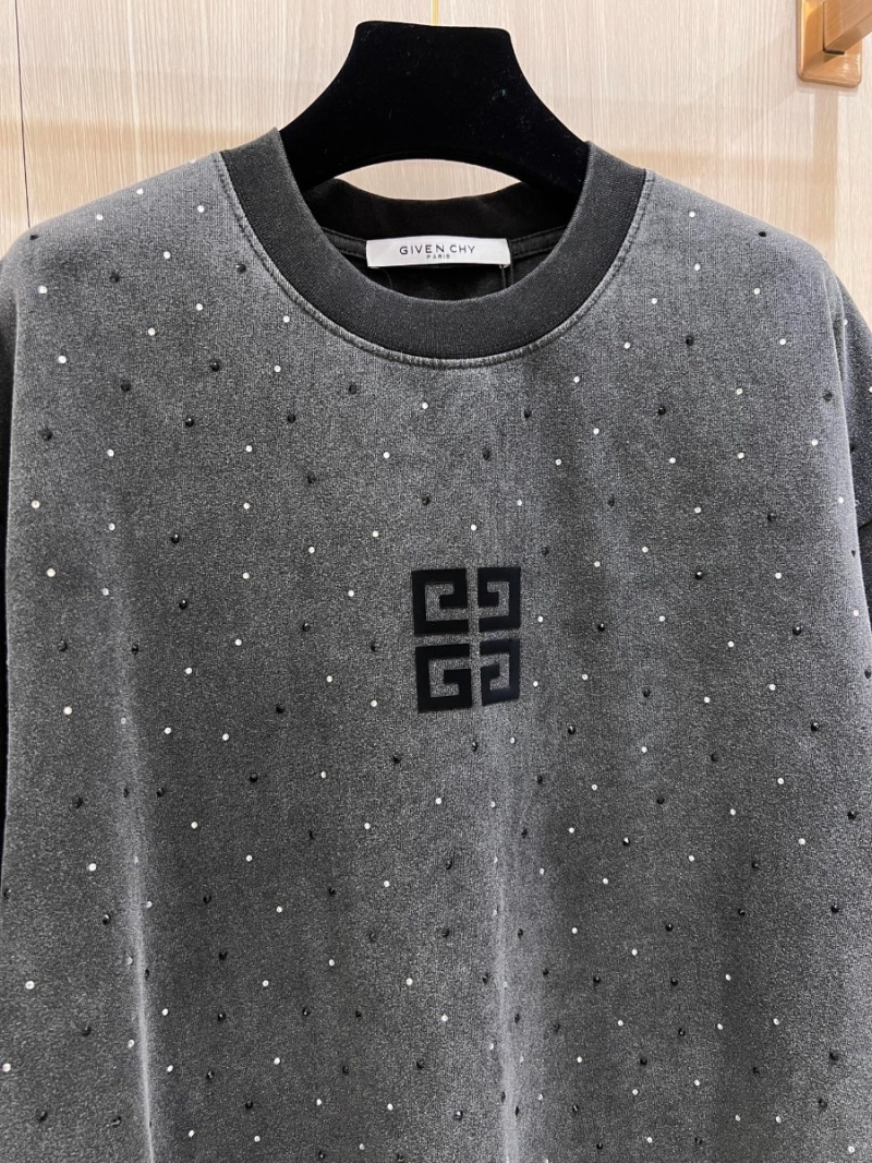 Givenchy Early Spring 2024 Collection High-Weight Short Sleeve Shirt. Black