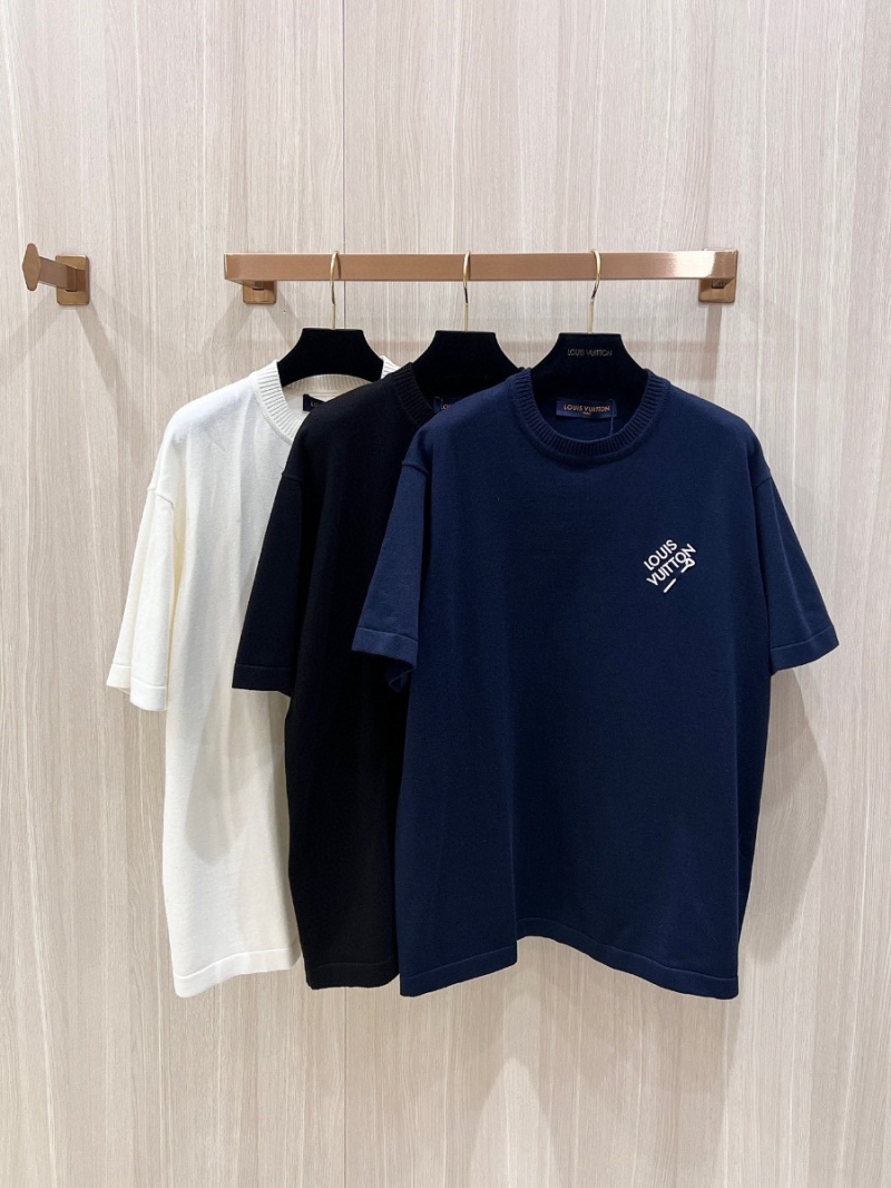 Louis Vuitton New Arrival Spring 24 Safety Pin Knit Short Sleeve. White