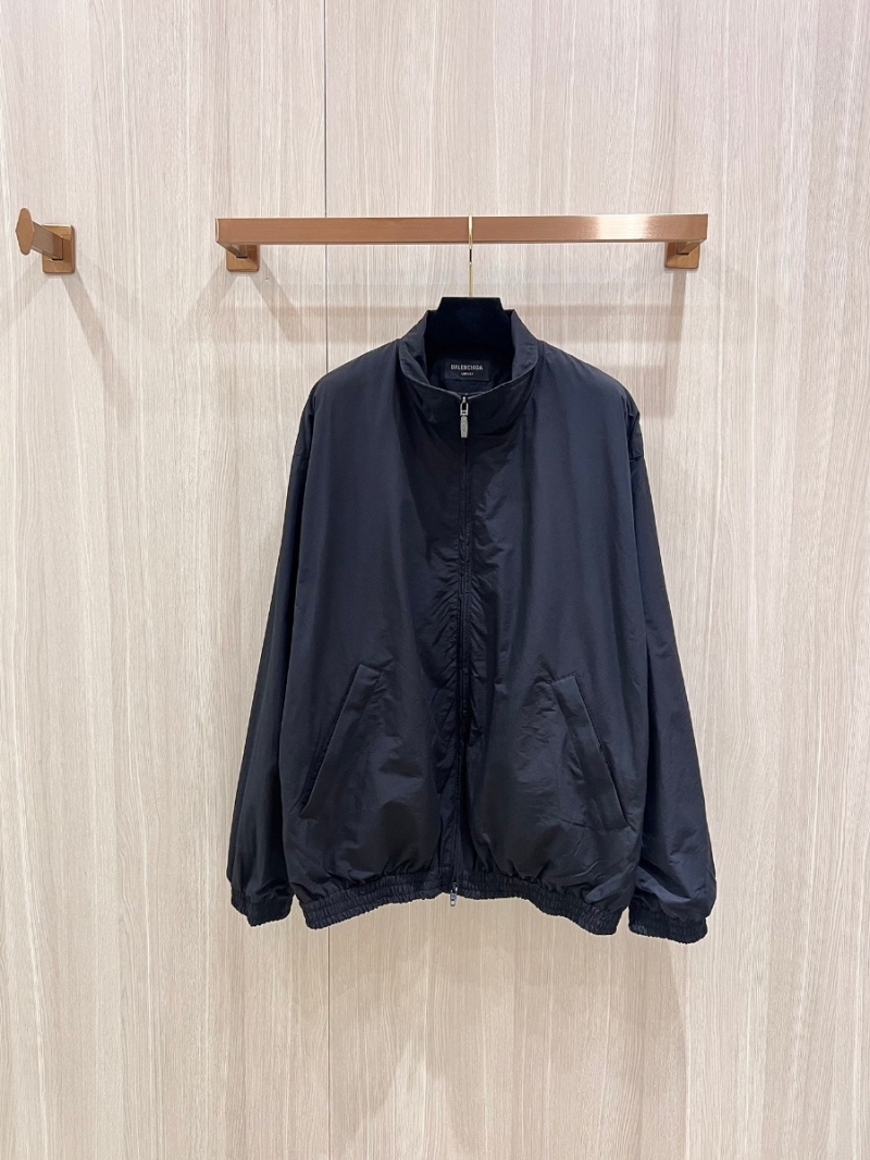 Balenciaga 24SS Sanskrit Embroidery Windbreaker Jacket. Black