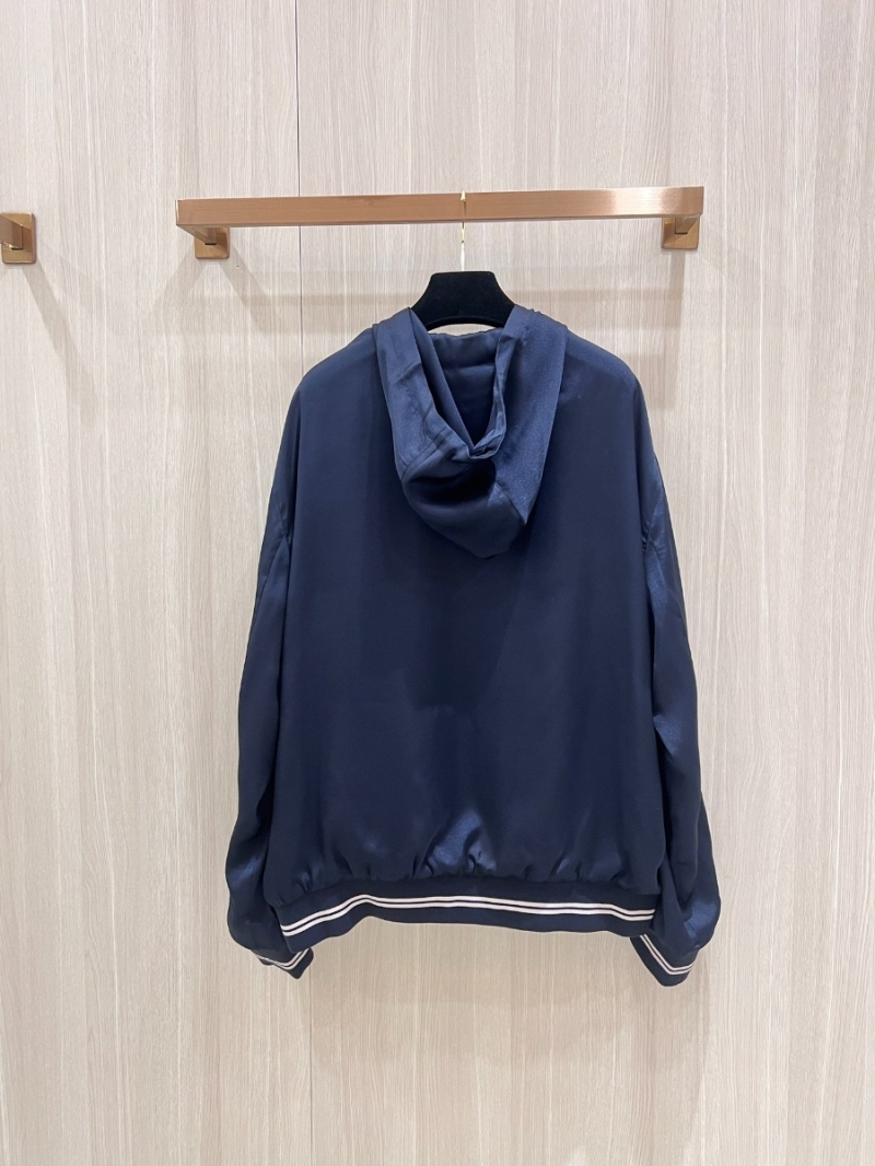 PRADA Men's Luxe Mulberry Silk Spring/Summer Jacket navy blue