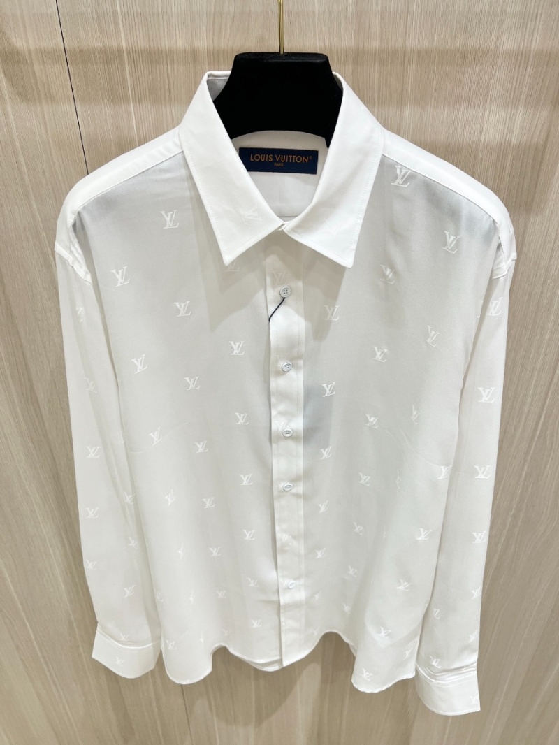 Louis Vuitton Full Embroidery Evening White Shirt
