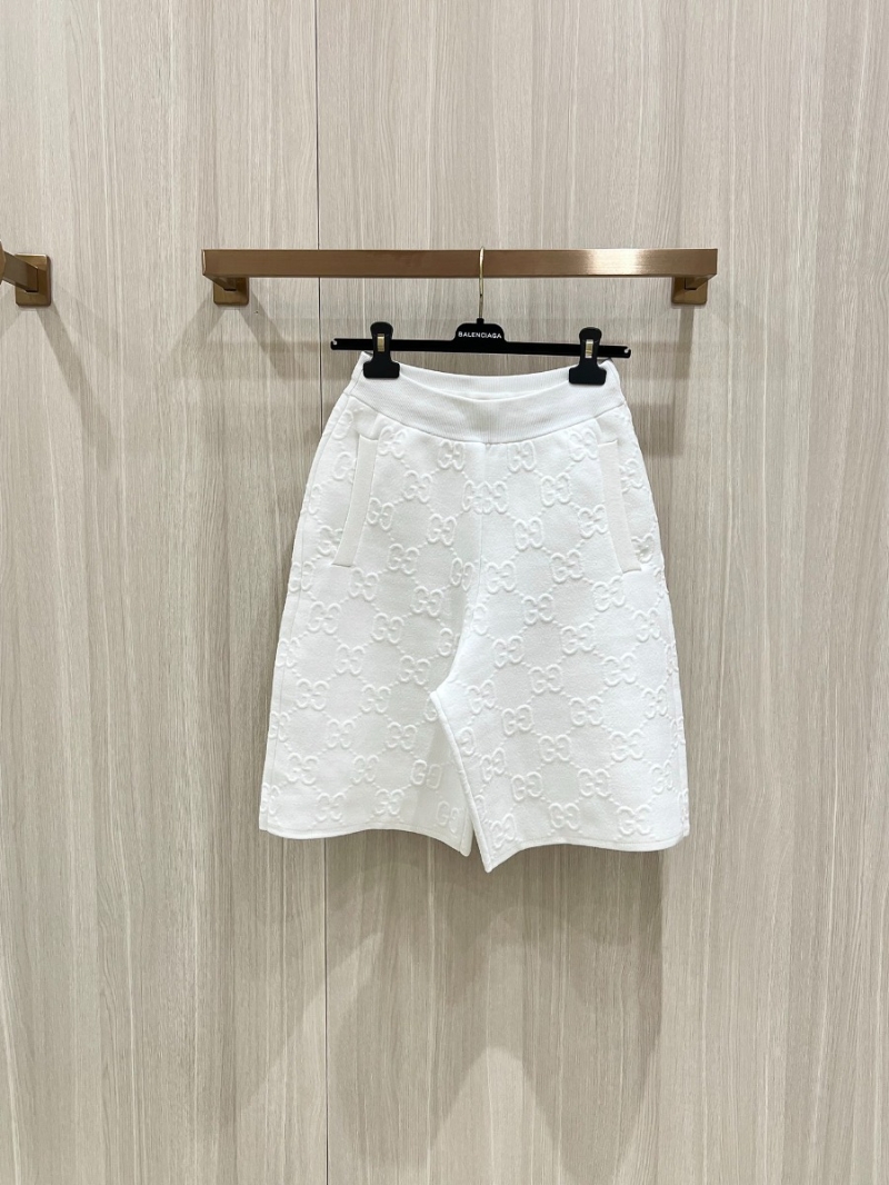 Gucci Collection Premium Knit Jacquard Polo Set - White