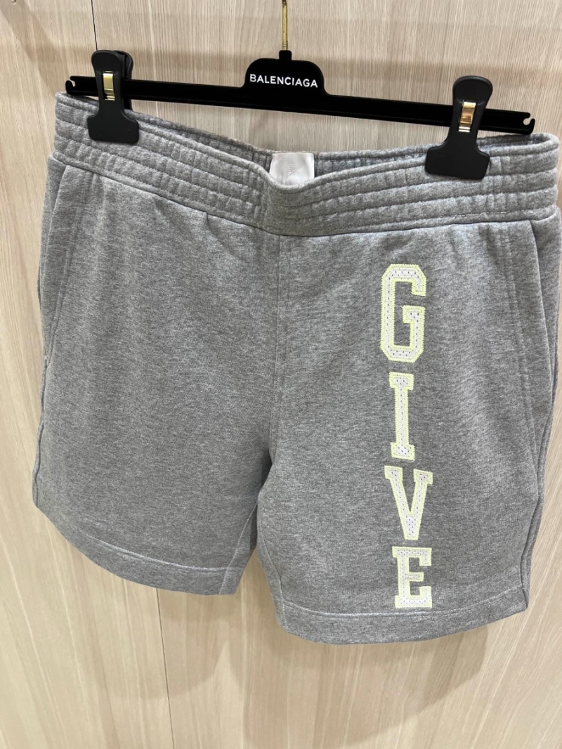 Givenchy Classic Collection Grey Mesh Embroidered Shorts