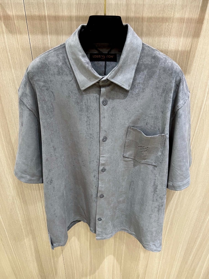 Louis Vuitton 24 SS Velour Short Sleeve Shirt