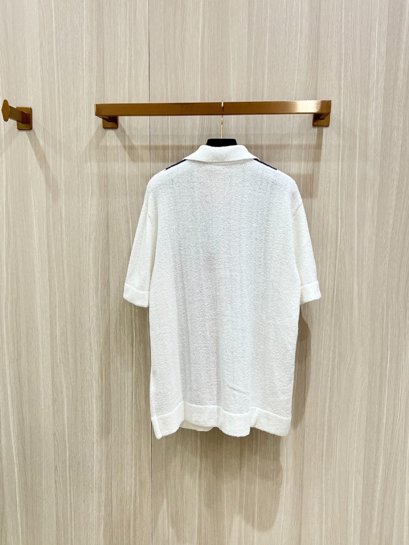 Gucci 24SS Spring/Summer Silky Cotton Contrasting Knit Set Polo Shirt and Shorts