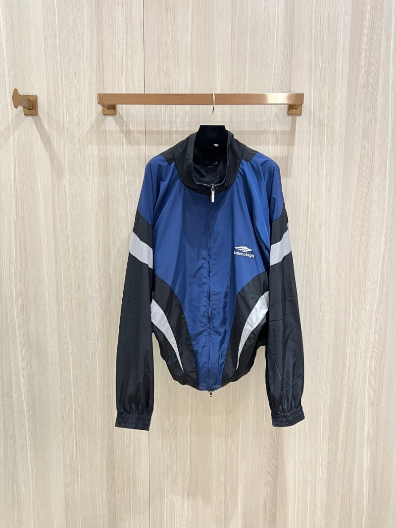Balenciaga New Arrival. 3B SPORTS ICON School Jacket. Blue