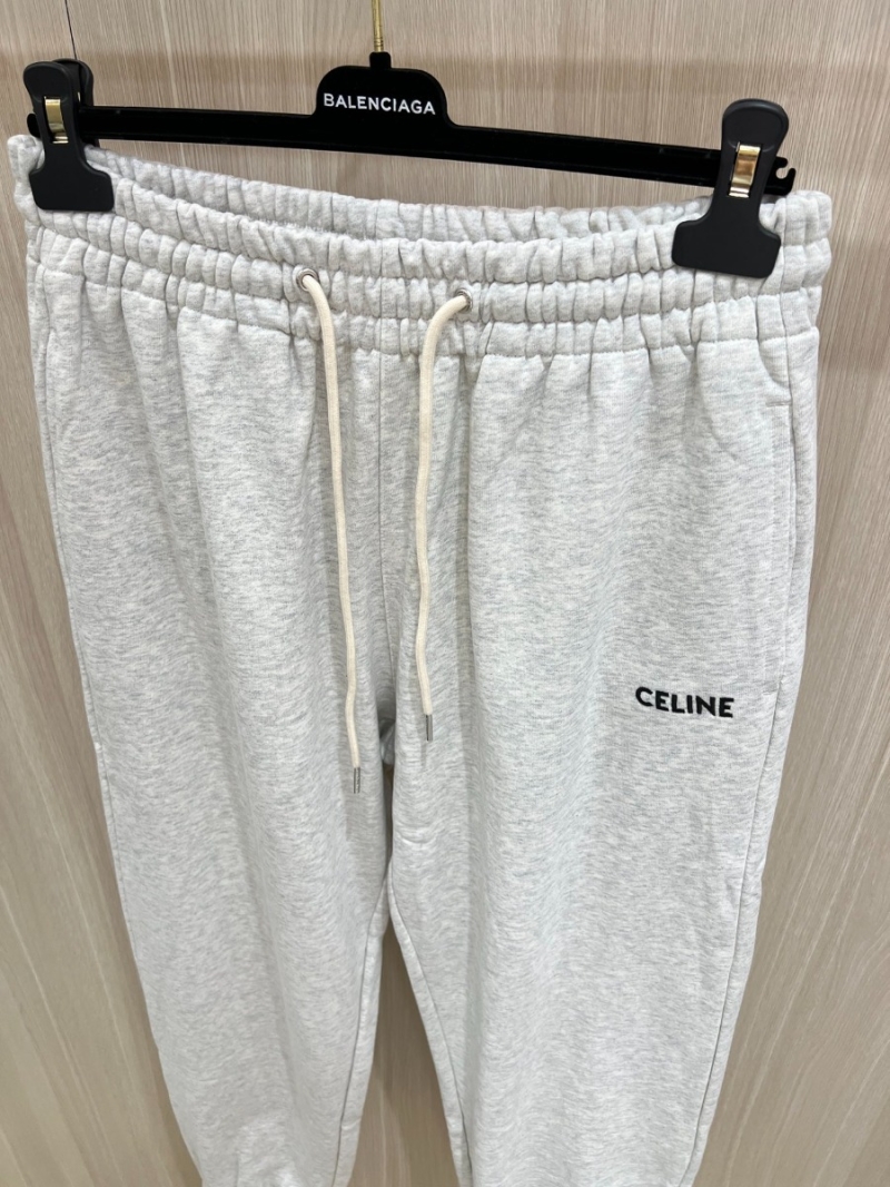 Celine Unisex Embroidered Letter Casual Sweatpants