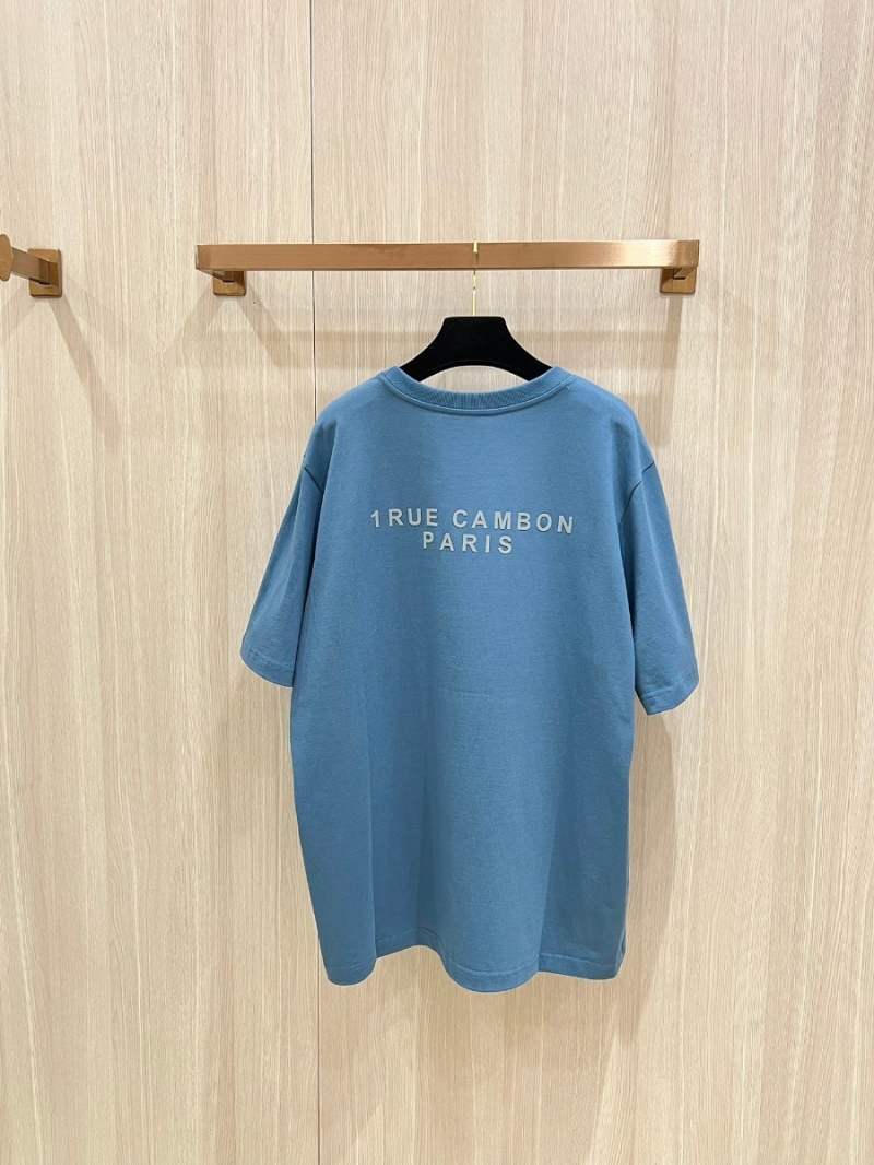 Chanel New Release. Popular Embossed Letter Short Sleeve