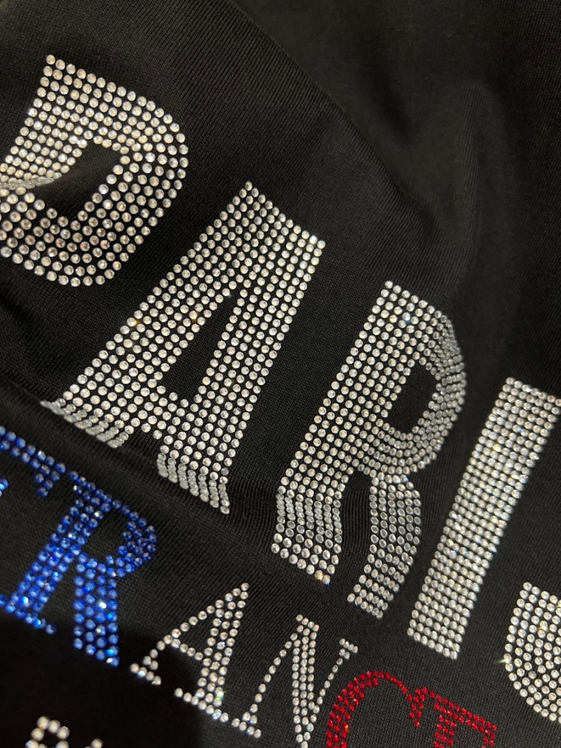 Balenciaga Unisex OS PARIS Diamond Letter Short-Sleeve T-Shirt