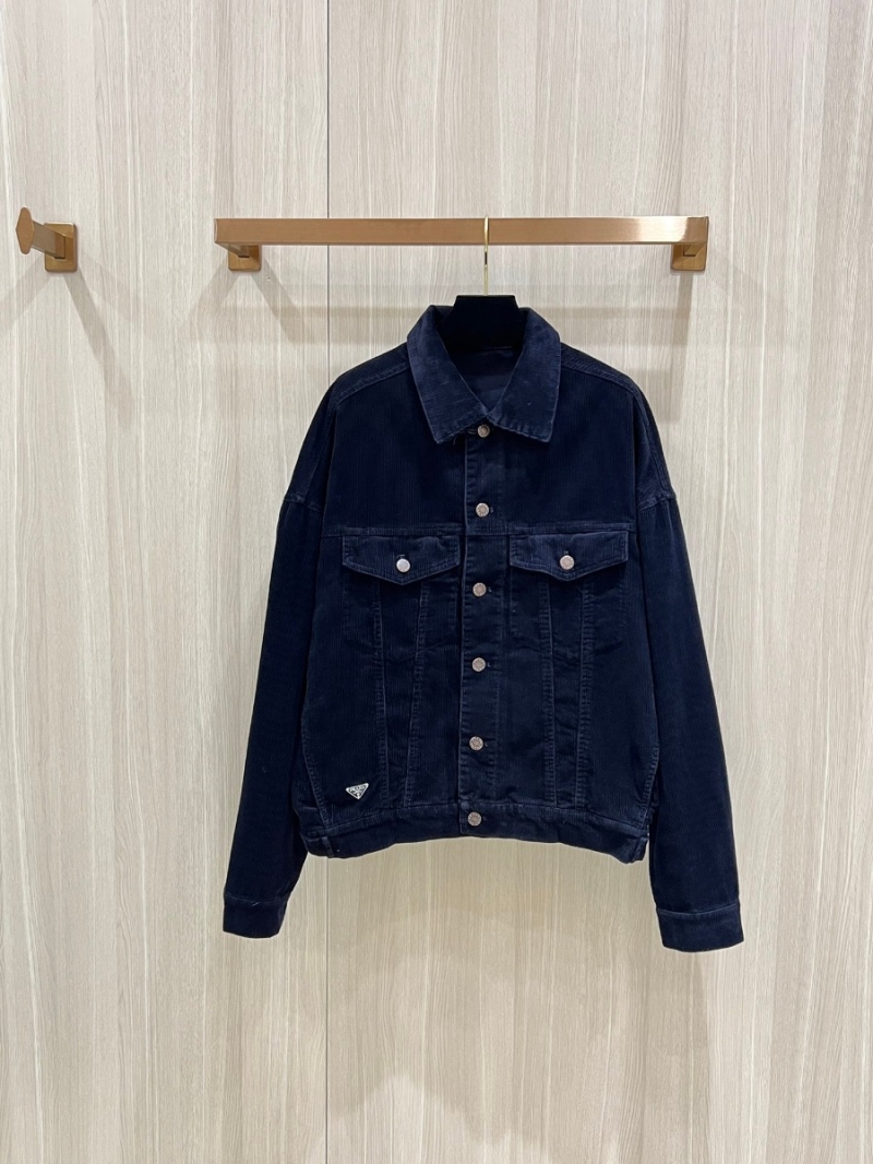 Prada Corduroy Jacket – Navy Blue