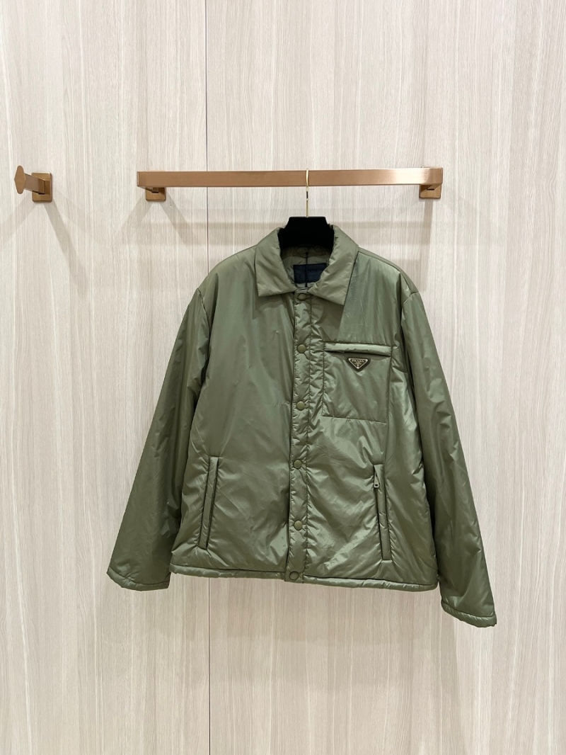 Prada Re-Nylon Lightweight Quilted Jacket – Army Green