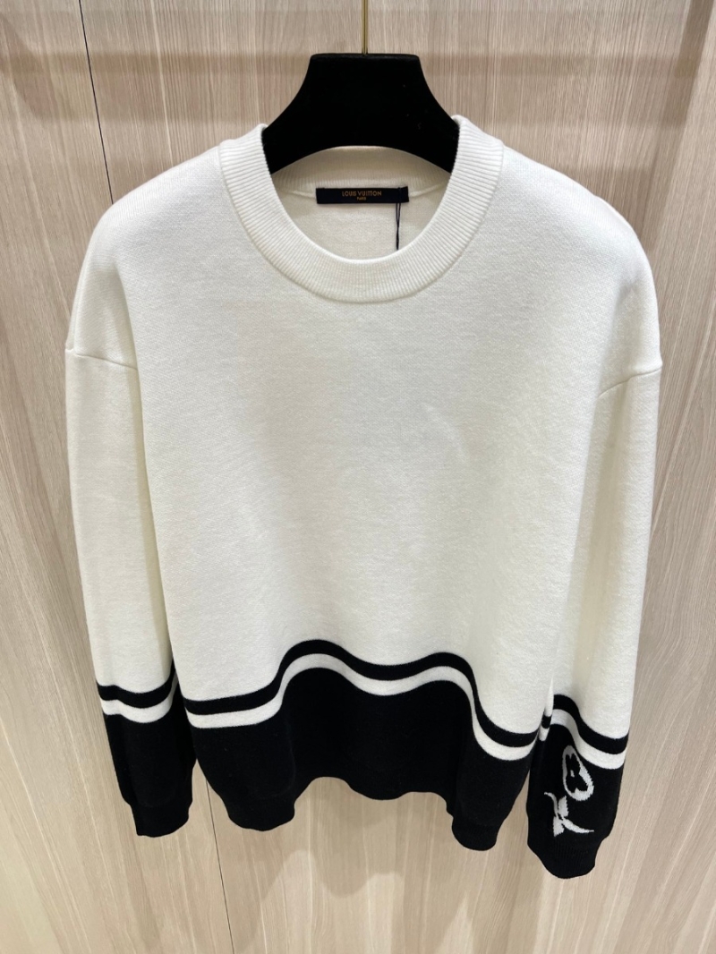 Louis Vuitton LV Monogram Black & White Contrast Wool Sweater