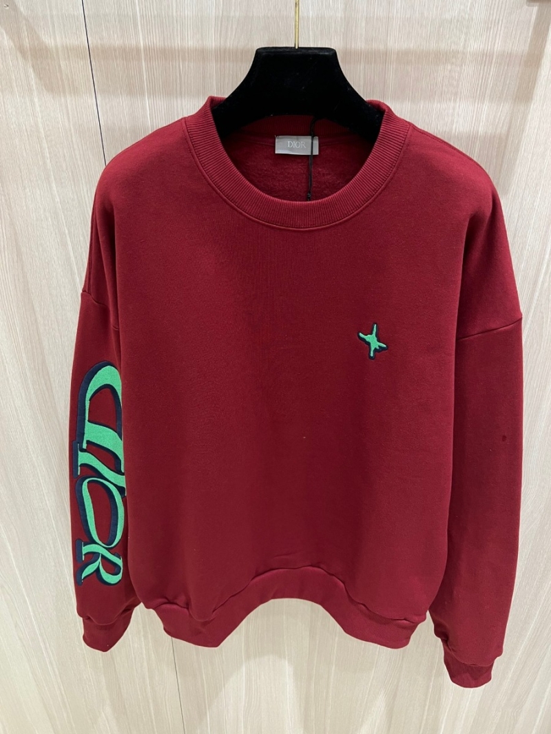 Dior Capsule Collection 3D Embroidered Sweatshirt Red
