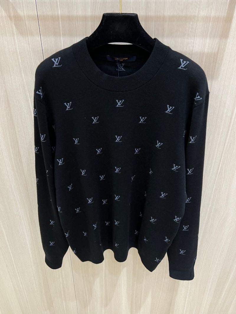 Louis Vuitton LV 24 FW Collection Stylish Star Letter Wool Sweater in Black