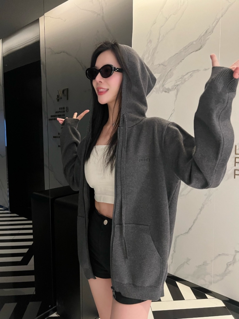 Gucci New Collection Logo Zip Hoodie