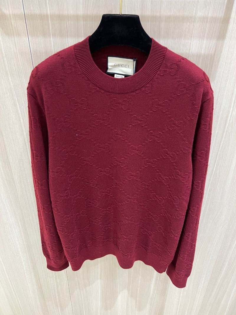 Gucci Winter Collection Luxurious Wool Sweater – Deep Red