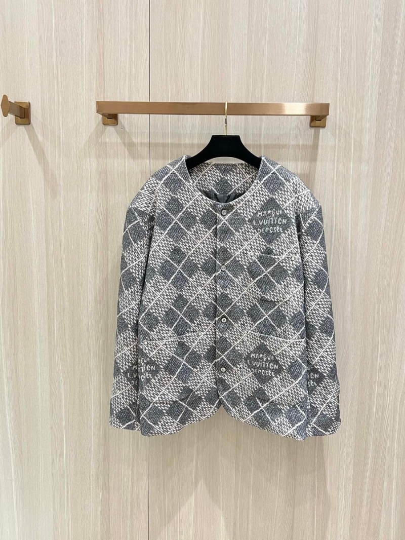 Louis Vuitton LV Damier Argyle Tweed Jacket - Unisex - Grey & White