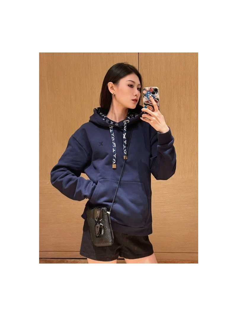 Louis Vuitton LV Ski Series Navy Blue Monogram Hoodie