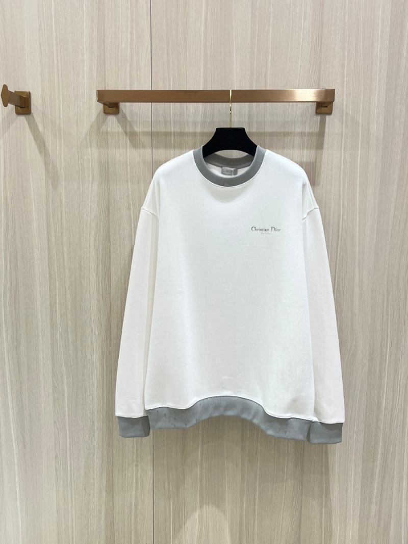 Dior Reverse Letter Sweatshirt - Unisex - White with Grey