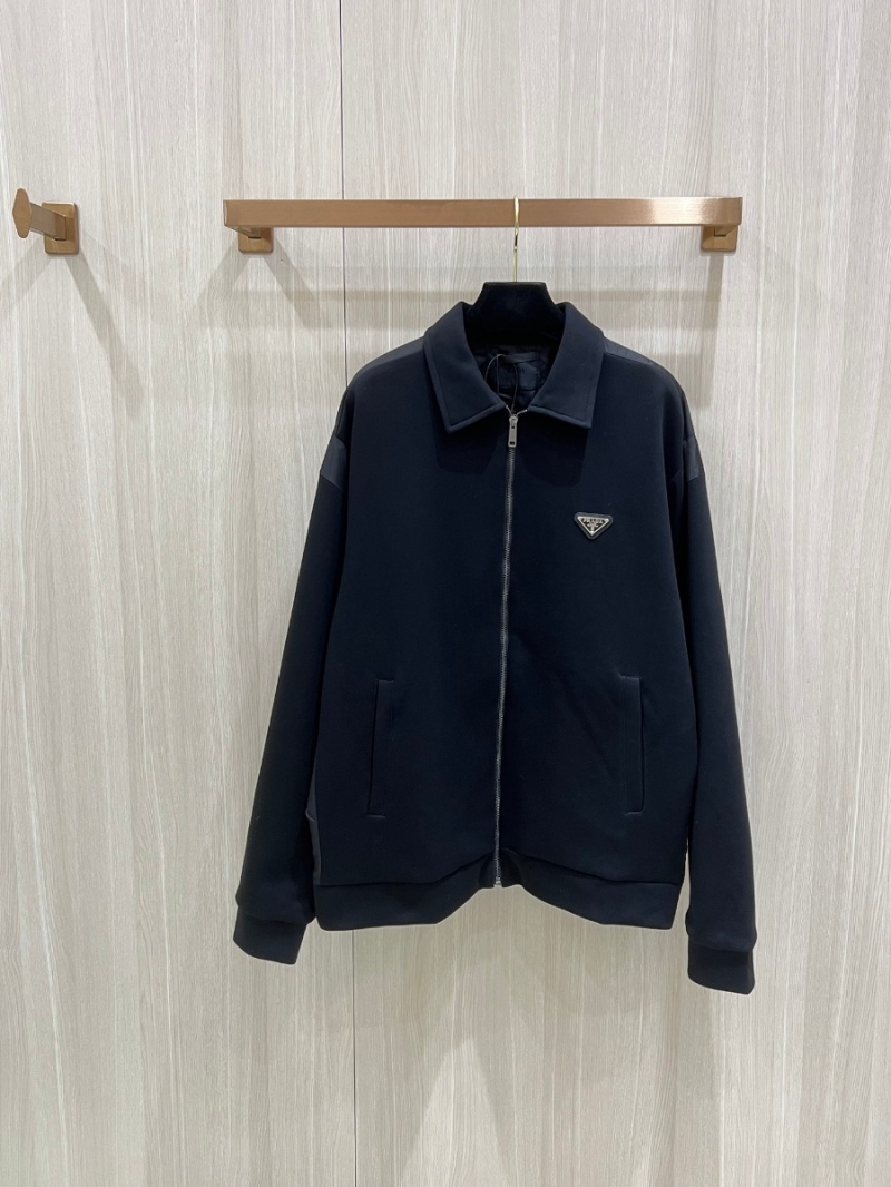 PRADA Nylon Glossy-Blend Roma Zipper Jacket
