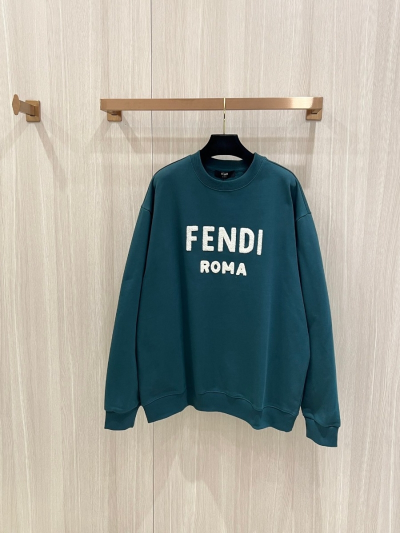 Fendi Roma Flocked Letter Sweatshirt – Green