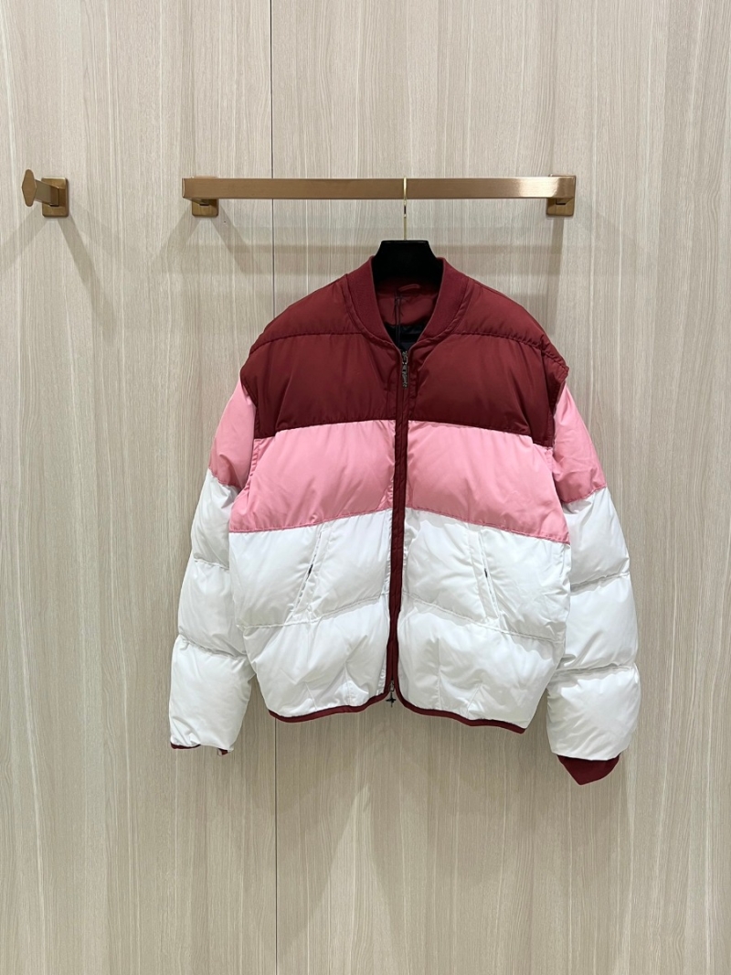 Dior x Lewis Hamilton Limited Edition Detachable Sleeve Down Jacket – Red/Pink/White Color Block.