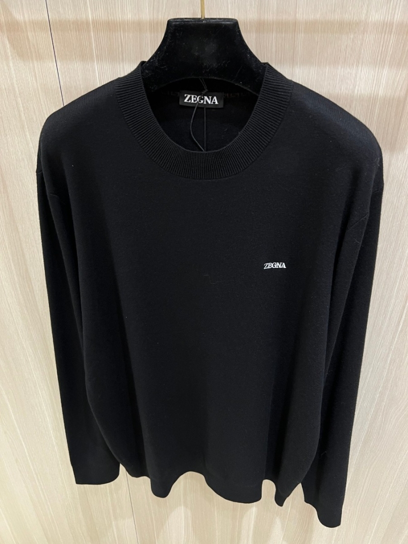 Zegna Premium Wool Unisex Sweater – Black
