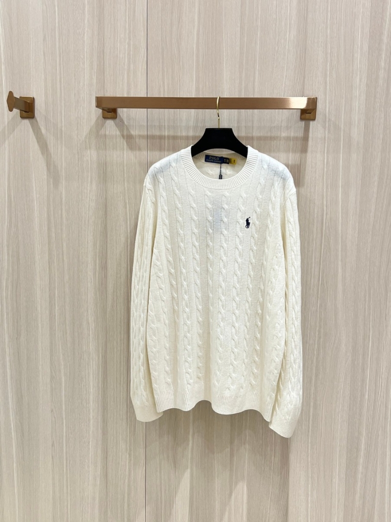 Ralph Lauren Iconic Cable-Knit Wool Sweater in White