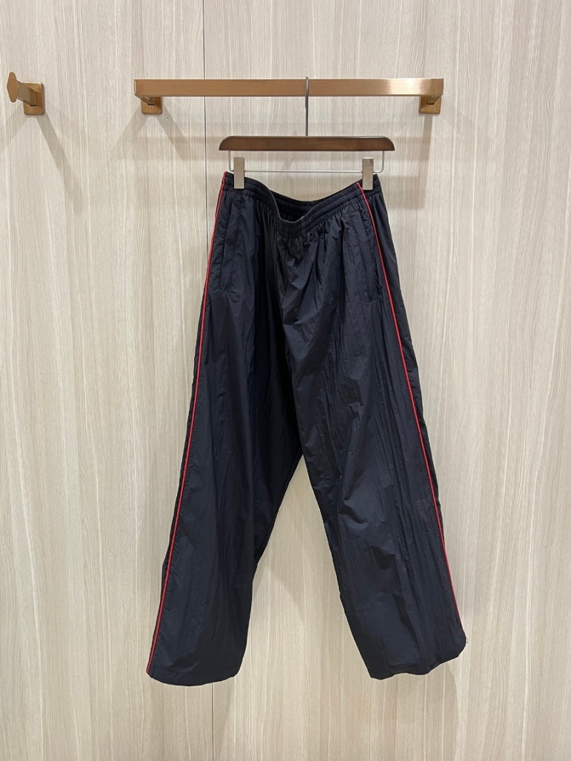 Balenciaga 25SS Lion Club Collection Functional Long Pants – Black with Red Detailing