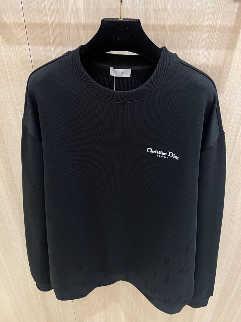 Dior Black Letter Embroidered Sweatshirt - Black