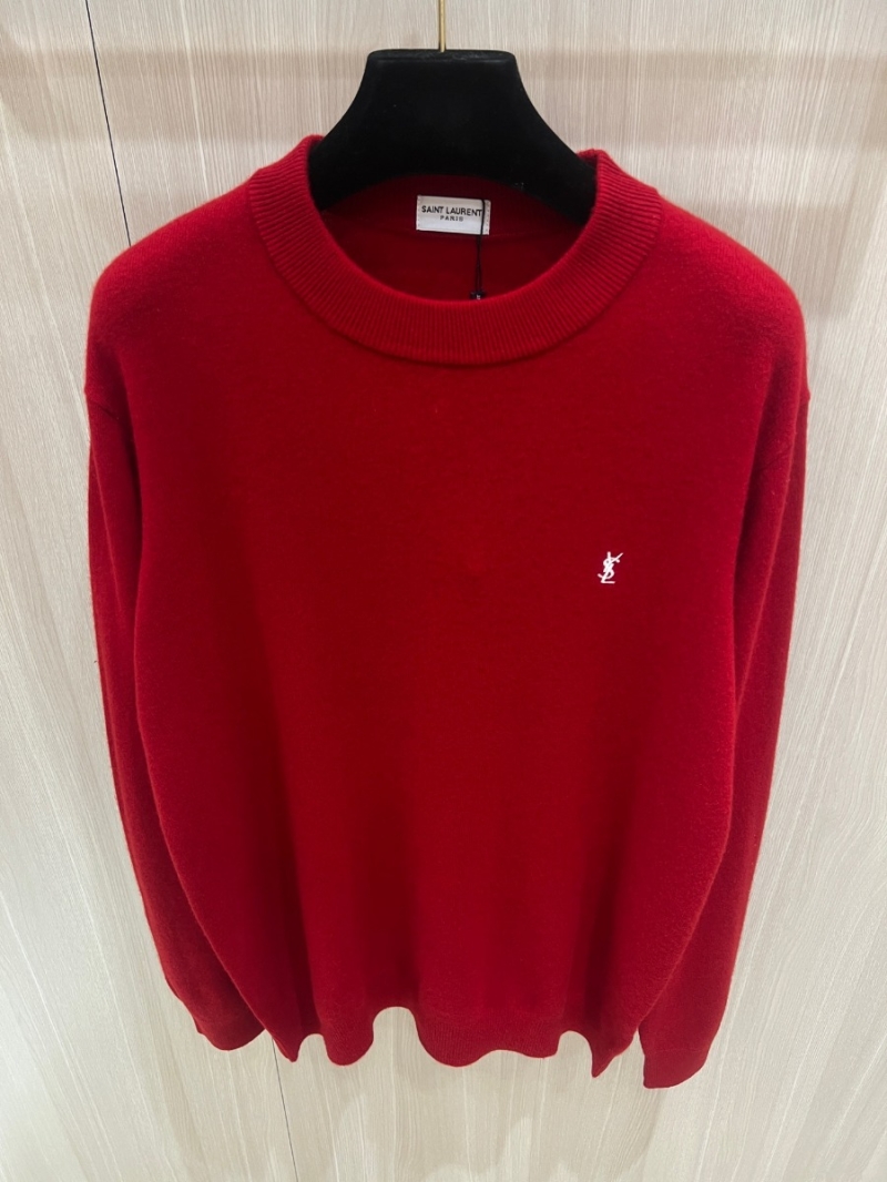 YSL Saint Laurent Wool Collection - Red Wool Sweater