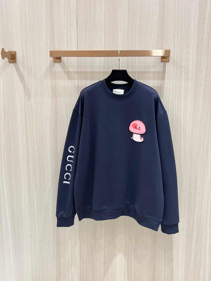 Gucci Cartoon Animal Embroidered Sweatshirt in Blue