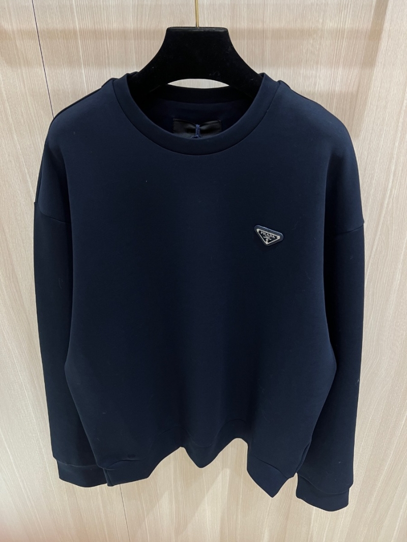 Prada Triangle Logo Blue Sweatshirt