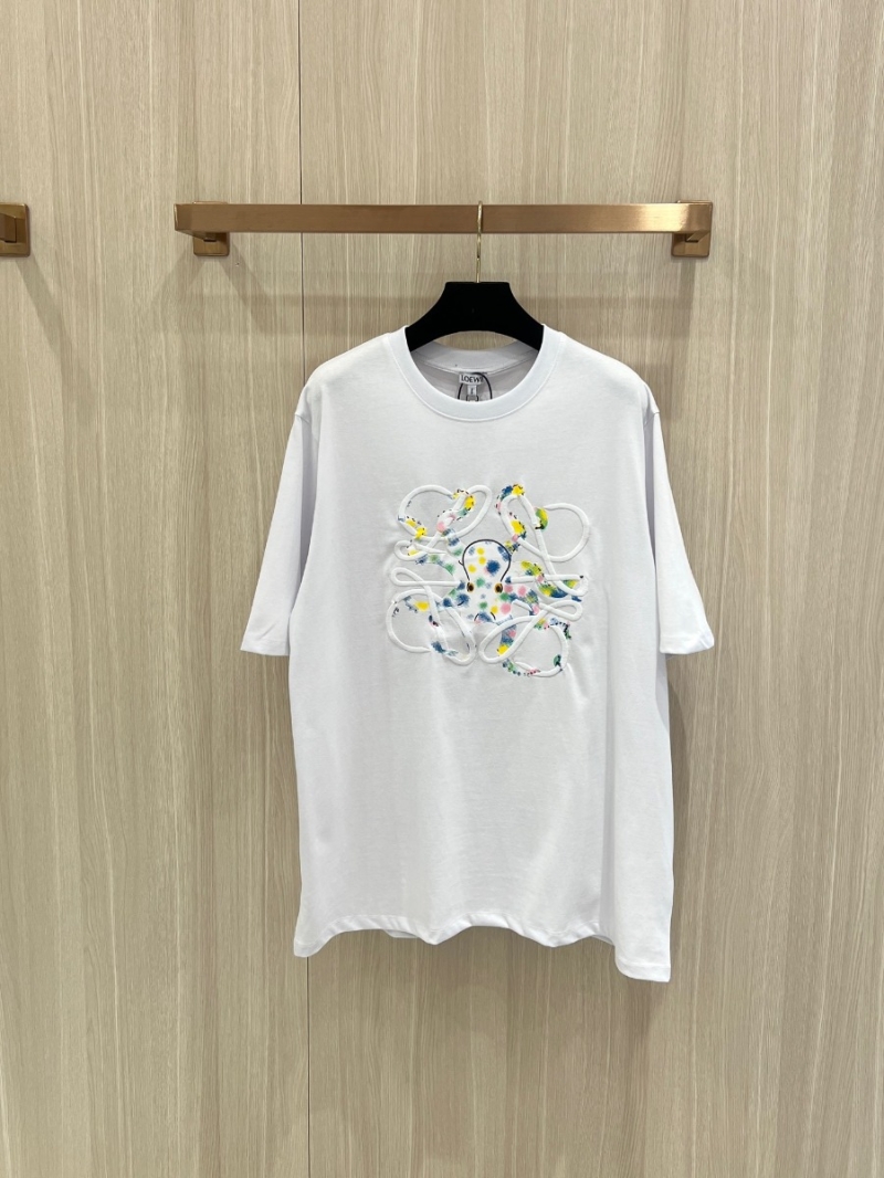 Loewe Early Fall Artistic Octopus Embroidery T-Shirt White
