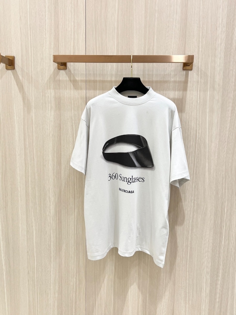 Balenciaga Paris 25SS Stylish 360 Sunglasses T-shirt White