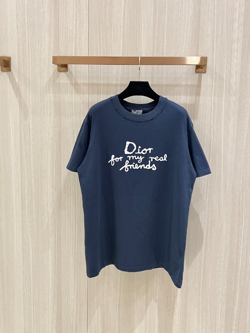 Dior X Hylton Nel Relaxed Logo T-shirt in Navy Blue