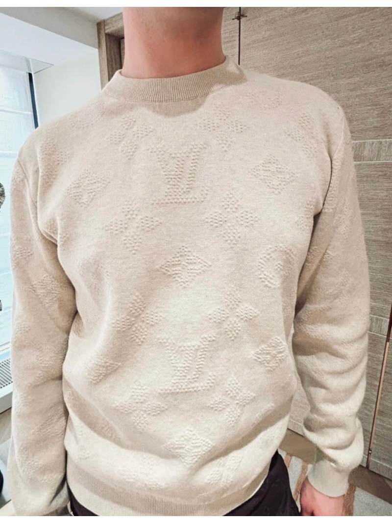 Louis Vuitton LV Spring/Summer 2025 Intricate Embroidered Sweatshirt in Grey