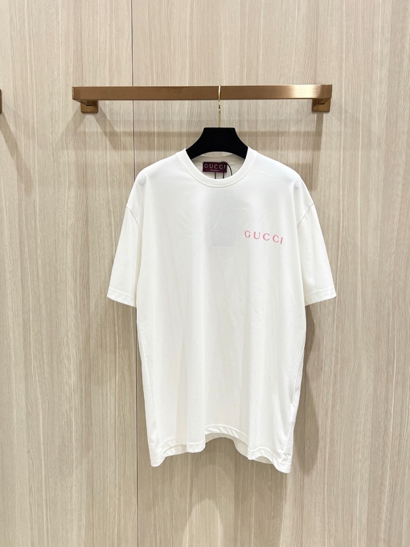 Gucci Spring/Summer 2025 Subtle Logo Short Sleeve T-shirt in Bubble Print. White