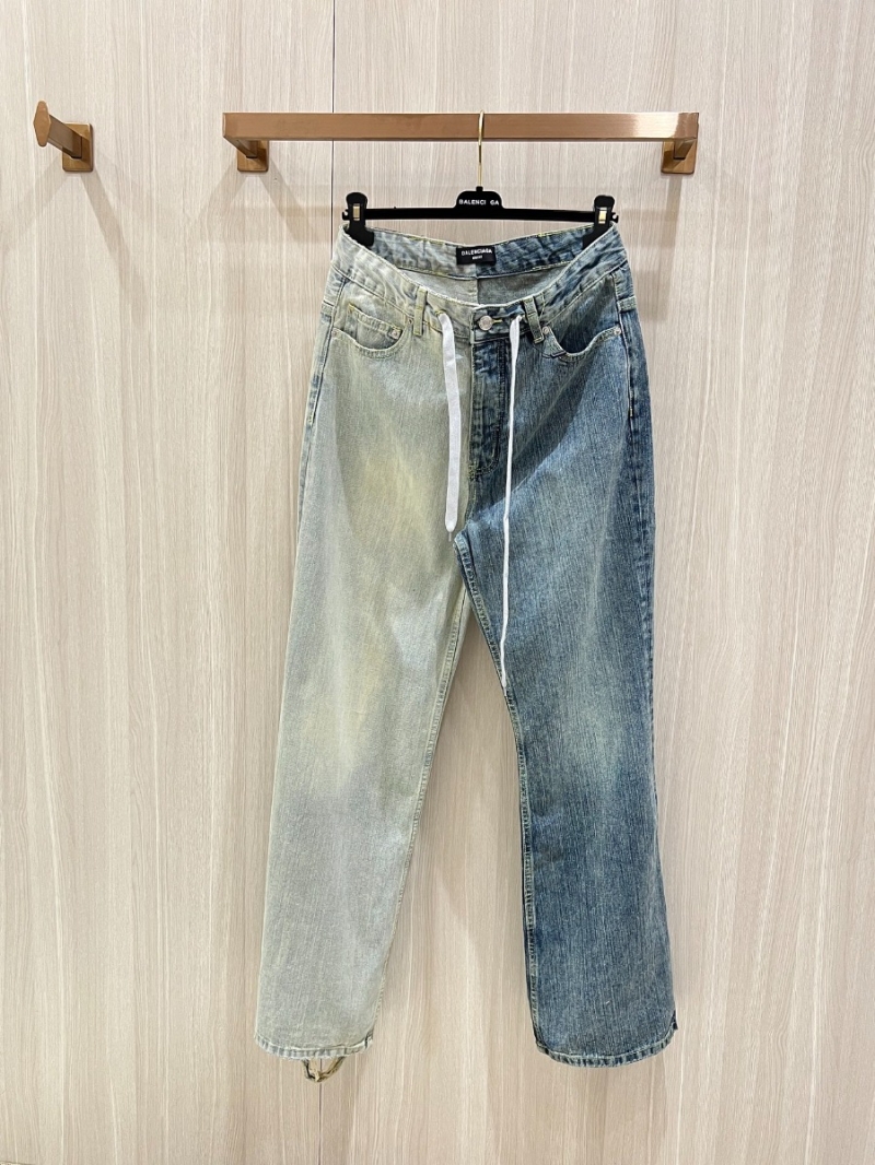 Balenciaga Patchwork Denim Jogger Pants