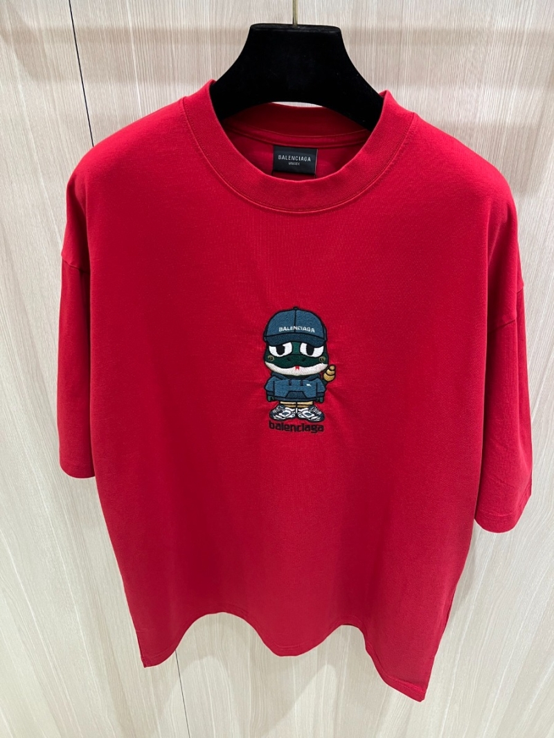 Balenciaga 25SS Year-of-the-Snake Limited Edition T-Shirt. Red