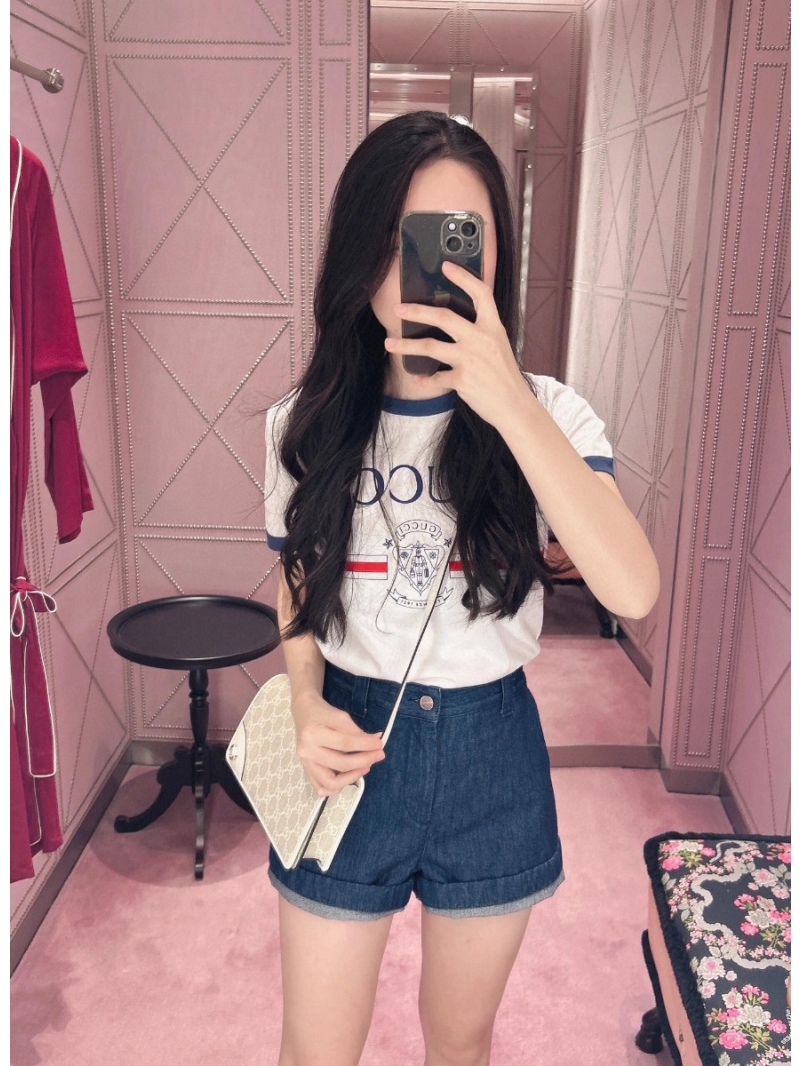 Gucci Heritage Contrast Timeless T-Shirt White