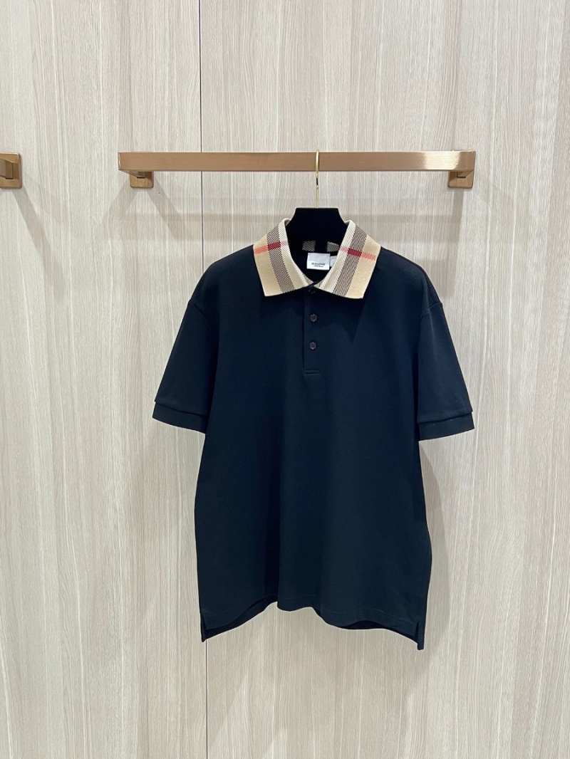 Burberry Classic Check Luxe Polo Shirt Check Pattern. Black