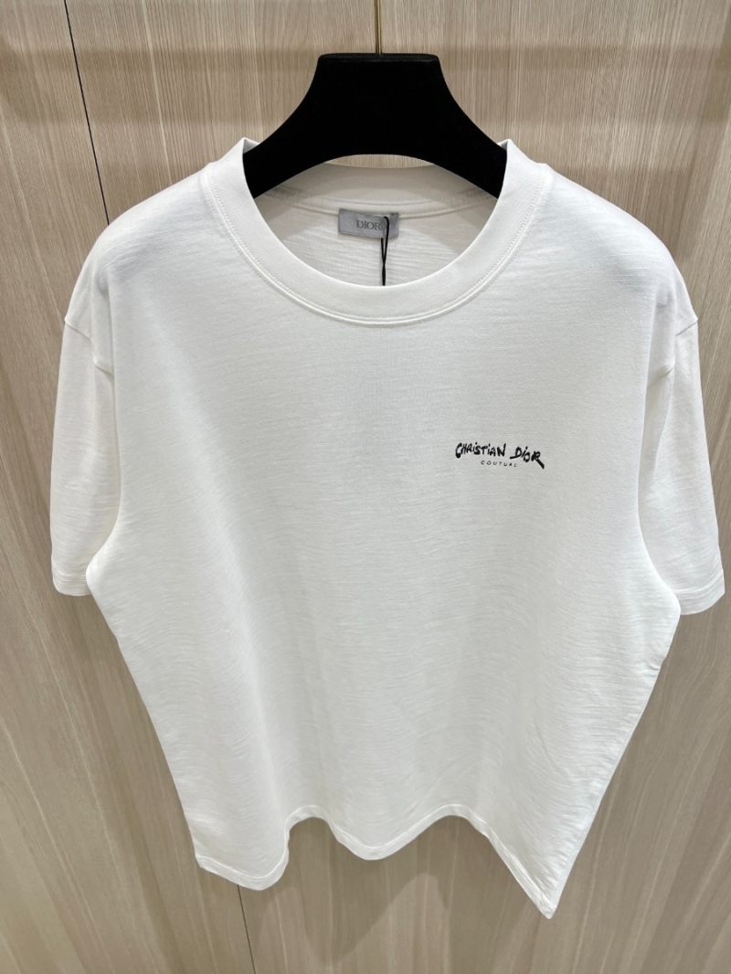 Dior New Collection Signature Bamboo Cotton T-Shirt. White