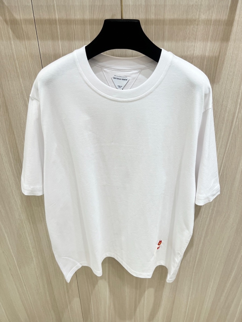 Bottega Veneta Embroidered Matchstick T-Shirt - White Short Sleeve