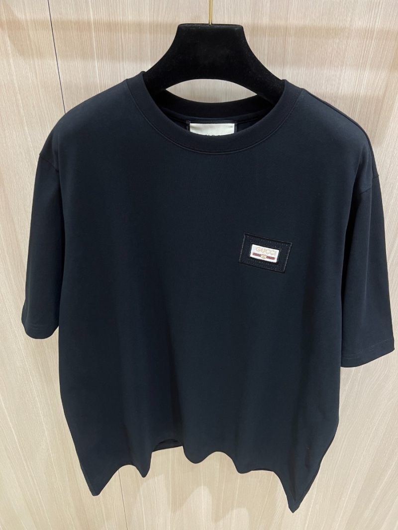 Gucci Micro-Logo Short Sleeve T-Shirt - Black with Minimalist Design