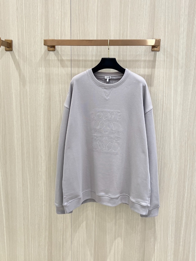 Loewe Washed Gradient Artisanal Embroidered Sweatshirt Gray