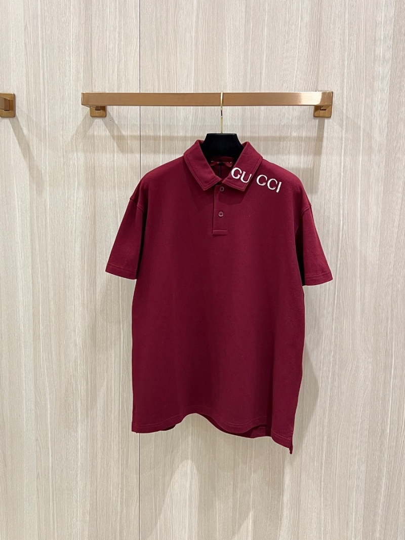 Gucci 25SS Early Spring Elegant Logo Polo Shirt Maroon