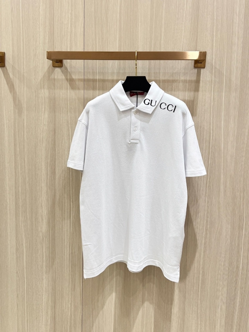 Gucci 25SS Early Spring Elegant Logo Polo Shirt White