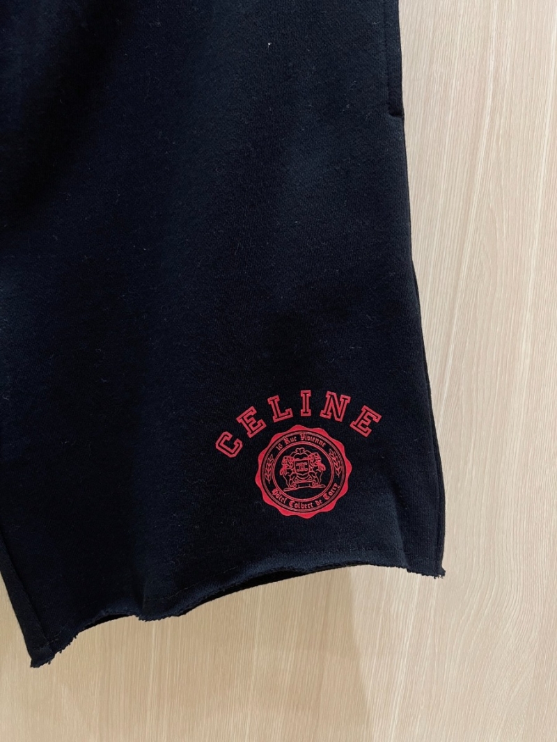 Celine Classic Relaxed Badge Shorts in Black